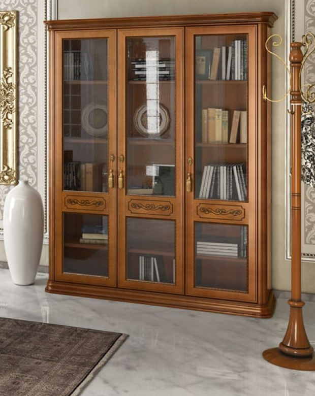 Корпусной шкаф, 3 дверцы со стеклом, K118
