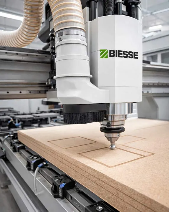 Процесс фрезеровки на станке Biesse