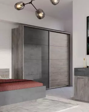 Корпусной шкаф-купе из МДФ шпона, K55