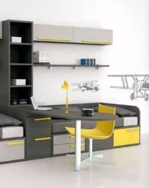 Мебель в детскую, МДФ, для двоих, MD37