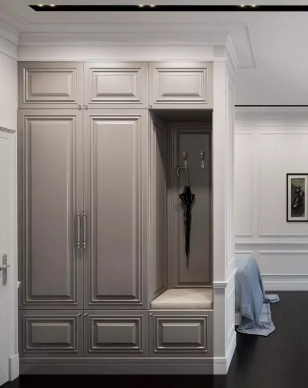 Прихожая из массива дерева, встроенная, PR117